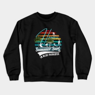 Hawaii Summer Surf Crewneck Sweatshirt